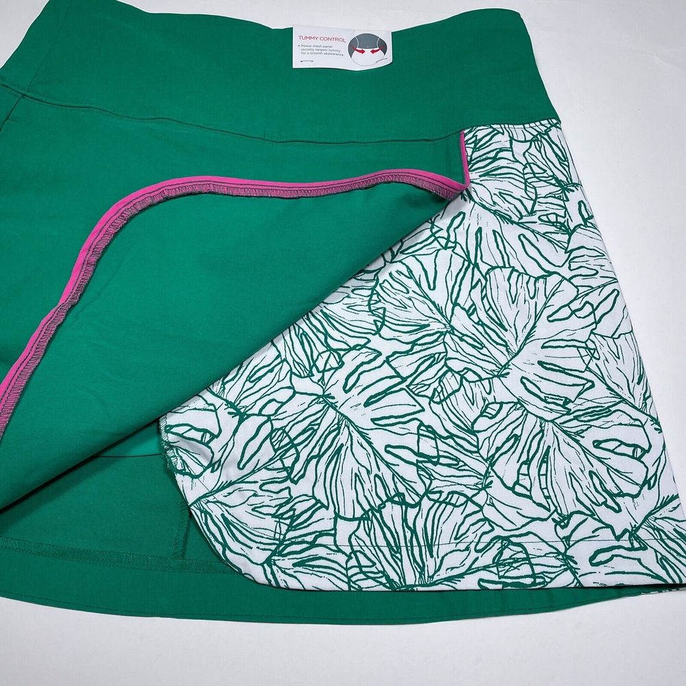 Lady Hagen Golf Skirt Skort Size Medium Green Wrap Tummy Control Stretch NEW
